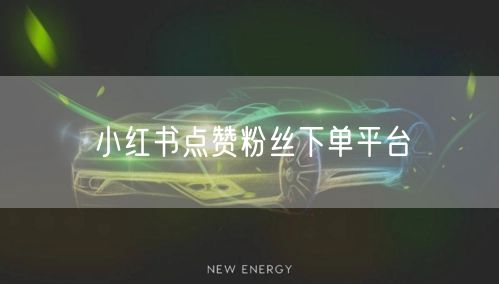 小红书点赞粉丝下单平台
