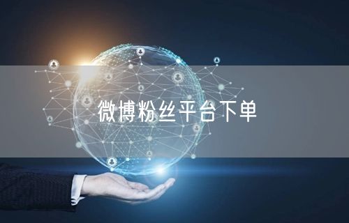 微博粉丝平台下单