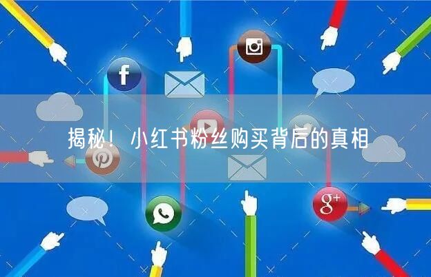 揭秘！小红书粉丝购买背后的真相