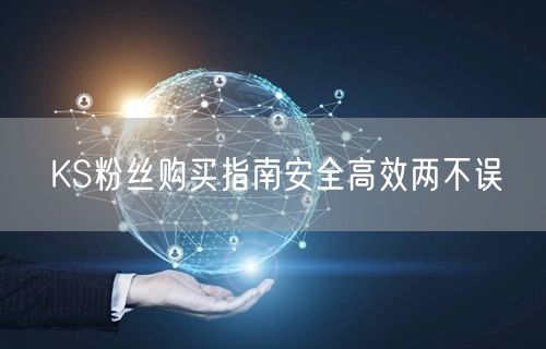 KS粉丝购买指南安全高效两不误