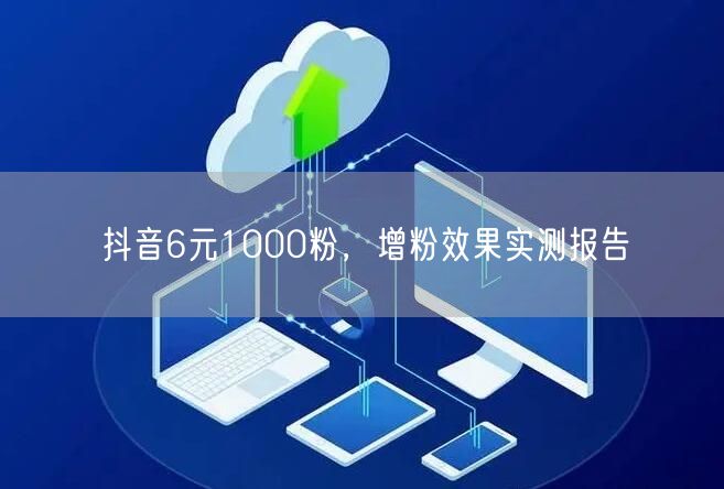 抖音6元1000粉，增粉效果实测报告